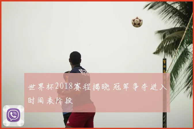 世界杯2018赛程揭晓 冠军争夺进入时间表阶段